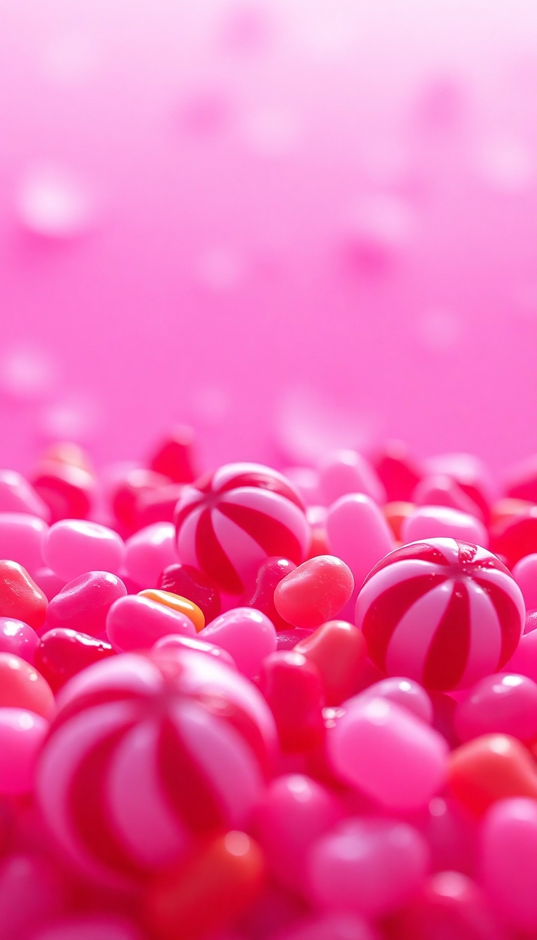 Free Mixed Candies Close Up iPhone Elegant Wallpaper